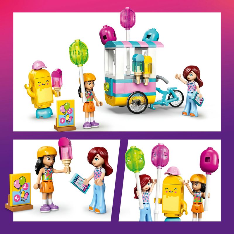 Jucarii, Copii si Bebe - Jucarii si jocuri - Seturi de constructie si cuburi - Seturi de constructie - LEGO Friends Stand cu inghetata si baloane 42692 - Infinity.ro