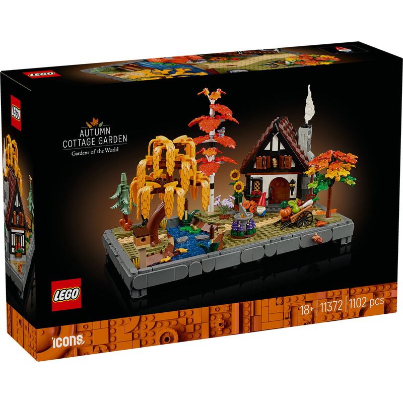 Jucarii, Copii si Bebe - Jucarii si jocuri - Seturi de constructie si cuburi - Seturi de constructie - LEGO Icons Gradina de Cabana Toamna 11372 - Infinity.ro