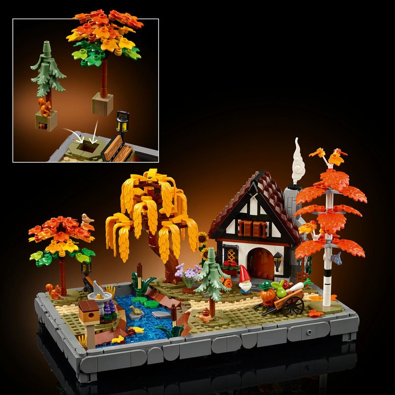 Jucarii, Copii si Bebe - Jucarii si jocuri - Seturi de constructie si cuburi - Seturi de constructie - LEGO Icons Gradina de Cabana Toamna 11372 - Infinity.ro