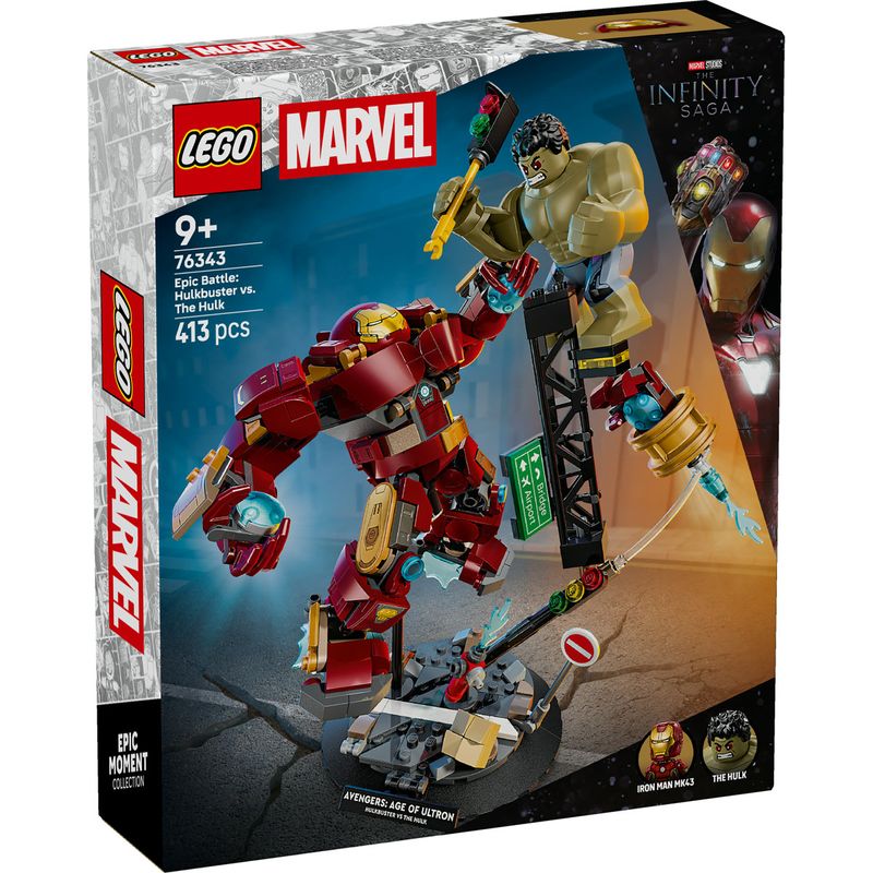 Jucarii, Copii si Bebe - Jucarii si jocuri - Seturi de constructie si cuburi - Seturi de constructie - LEGO Marvel Batalie Memorabila Hulkbuster vs Hulk 76343 - Infinity.ro
