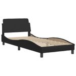 Casa si Gradina - Mobilier - Paturi si accesorii - Paturi - Cadru de pat cu LED fara saltea, Zadar, negru, 100x203cm - Infinity.ro