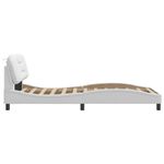 Casa si Gradina - Mobilier - Paturi si accesorii - Paturi - Cadru de pat cu LED fara saltea, Hvar, alb, 100x203 cm - Infinity.ro