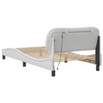 Casa si Gradina - Mobilier - Paturi si accesorii - Paturi - Cadru de pat cu LED fara saltea, Hvar, alb, 100x203 cm - Infinity.ro
