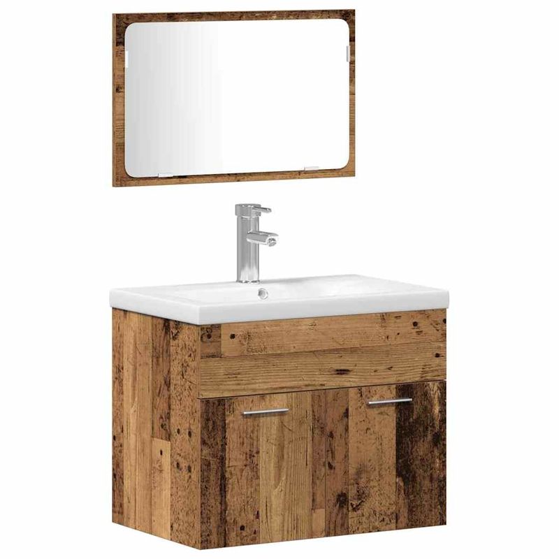 Casa si Gradina - Mobilier - Seturi de mobilier - Seturi baie - Set de mobilier pentru baie Pe perete cu usa Lemn compozit - Infinity.ro