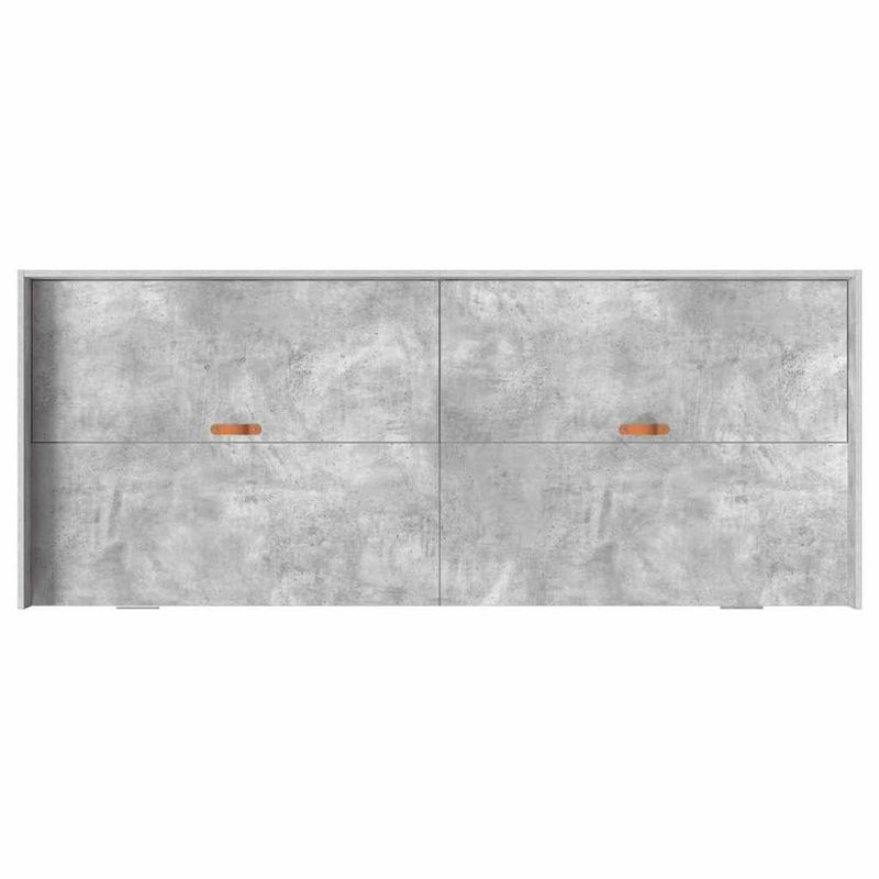 Casa si Gradina - Mobilier - Paturi si accesorii - Paturi - Cadru de pat cu sertar Gri din beton 80 x 200 cm Lemn compozit - Infinity.ro
