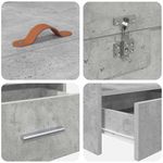 Casa si Gradina - Mobilier - Paturi si accesorii - Paturi - Cadru de pat cu sertar Gri din beton 80 x 200 cm Lemn compozit - Infinity.ro