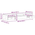 Casa si Gradina - Mobilier - Paturi si accesorii - Paturi - Cadru de pat cu sertar Gri din beton 80 x 200 cm Lemn compozit - Infinity.ro