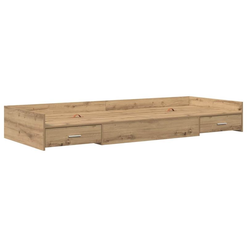 Casa si Gradina - Mobilier - Paturi si accesorii - Paturi - Cadru de pat Stejar Artizanal 70 x 190 cm Lemn compozit - Infinity.ro