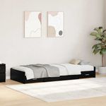 Casa si Gradina - Mobilier - Paturi si accesorii - Paturi - Cadru de pat cu sertar Stejar Negru 90 x 200 cm Lemn compozit - Infinity.ro