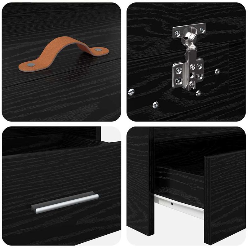 Casa si Gradina - Mobilier - Paturi si accesorii - Paturi - Cadru de pat cu sertar Stejar Negru 90 x 200 cm Lemn compozit - Infinity.ro