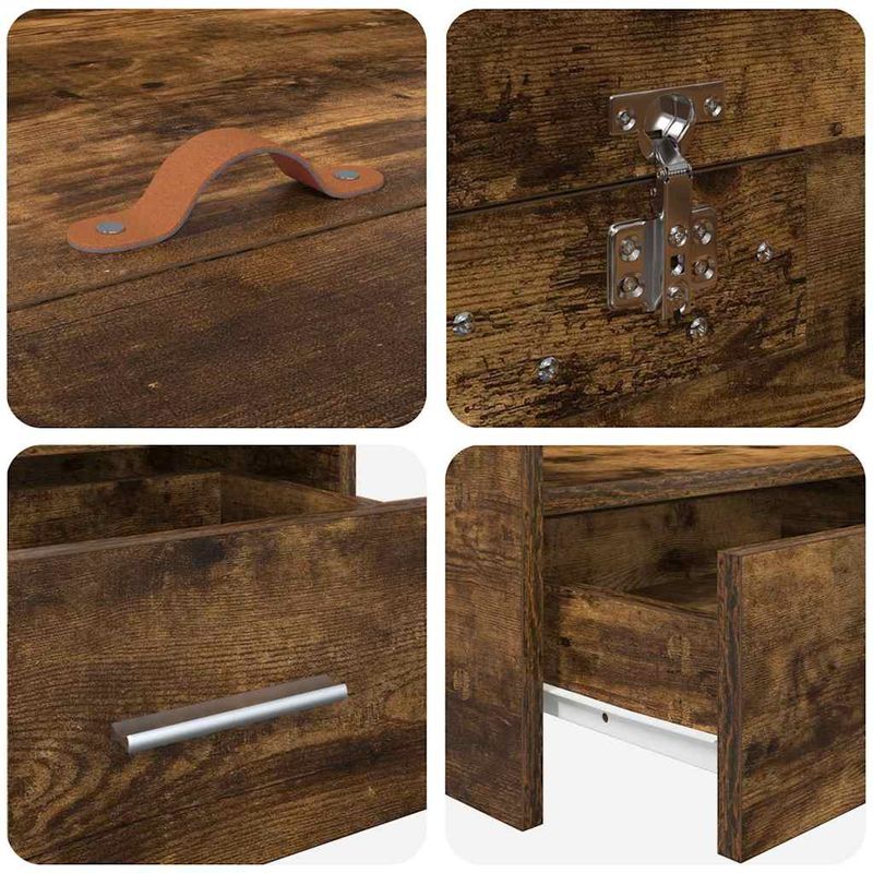 Casa si Gradina - Mobilier - Paturi si accesorii - Paturi - Cadru de pat cu headboard Lemn Vechi 70 x 190 cm Lemn compozit - Infinity.ro
