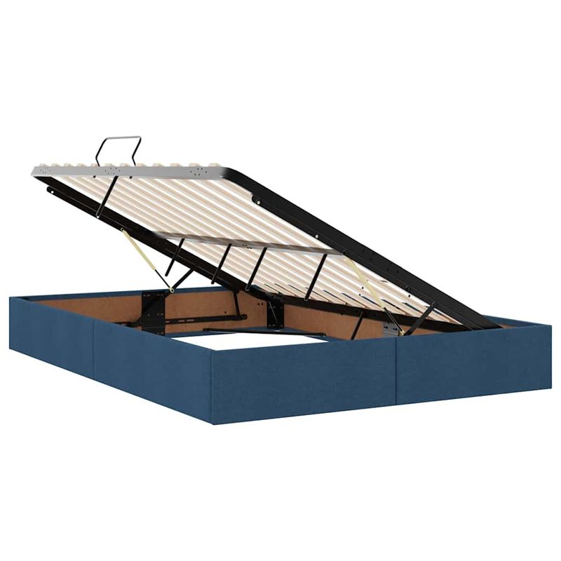 Casa si Gradina - Mobilier - Paturi si accesorii - Paturi - Pat cu saltea si LED cu saltea albastru 140 x 190 cm tesatura - Infinity.ro