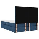 Casa si Gradina - Mobilier - Paturi si accesorii - Paturi - Pat cu saltea si LED cu saltea albastru 140 x 190 cm Poliester - Infinity.ro