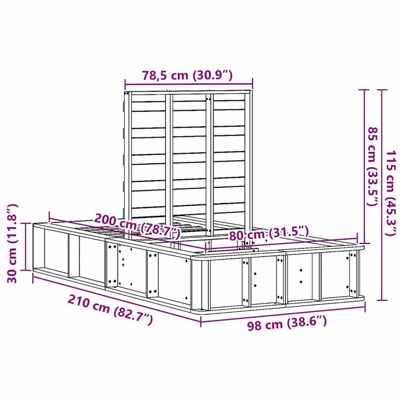 Casa si Gradina - Mobilier - Paturi si accesorii - Paturi - Cadru de pat Maroniu cerat 80 x 200 cm Lemn de pin masiv - Infinity.ro