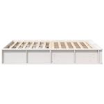Casa si Gradina - Mobilier - Paturi si accesorii - Paturi - Cadru de pat Alb 135 x 190 cm Lemn de pin masiv - Infinity.ro
