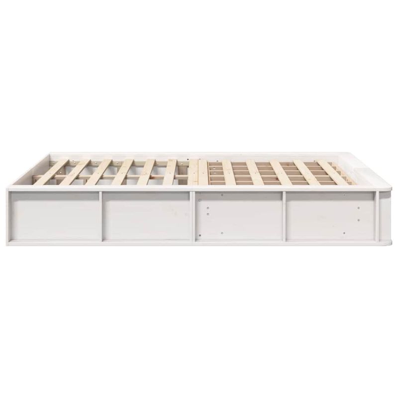 Casa si Gradina - Mobilier - Paturi si accesorii - Paturi - Cadru de pat Alb 135 x 190 cm Lemn de pin masiv - Infinity.ro