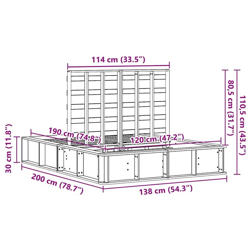 Casa si Gradina - Mobilier - Paturi si accesorii - Paturi - Cadru de pat Alb 120 x 190 cm Lemn de pin masiv - Infinity.ro