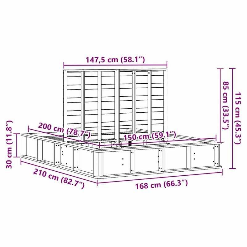 Casa si Gradina - Mobilier - Paturi si accesorii - Paturi - Cadru de pat Alb 150 x 200 cm Lemn de pin masiv - Infinity.ro