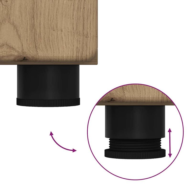 Casa si Gradina - Mobilier - Mobilier baie - Corpuri baie - Set de mobilier pentru baie cu raft TULUM Stejar Artizanal - Infinity.ro