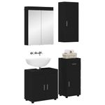 Casa si Gradina - Mobilier - Mobilier baie - Corpuri baie - Set de mobilier pentru baie cu sertar TULUM Negru Lemn compozit - Infinity.ro