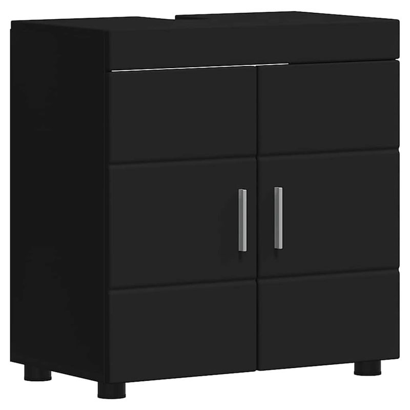 Casa si Gradina - Mobilier - Mobilier baie - Corpuri baie - Set de mobilier pentru baie cu sertar TULUM Negru Lemn compozit - Infinity.ro