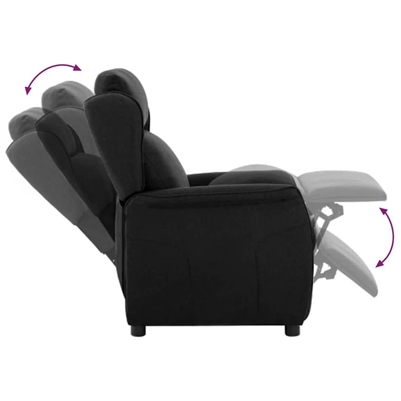 Casa si Gradina - Mobilier - Scaune si fotolii - Fotolii - Fotoliu recliner Negru 66.5 x 94 x 101.5 cm Poliester - Infinity.ro