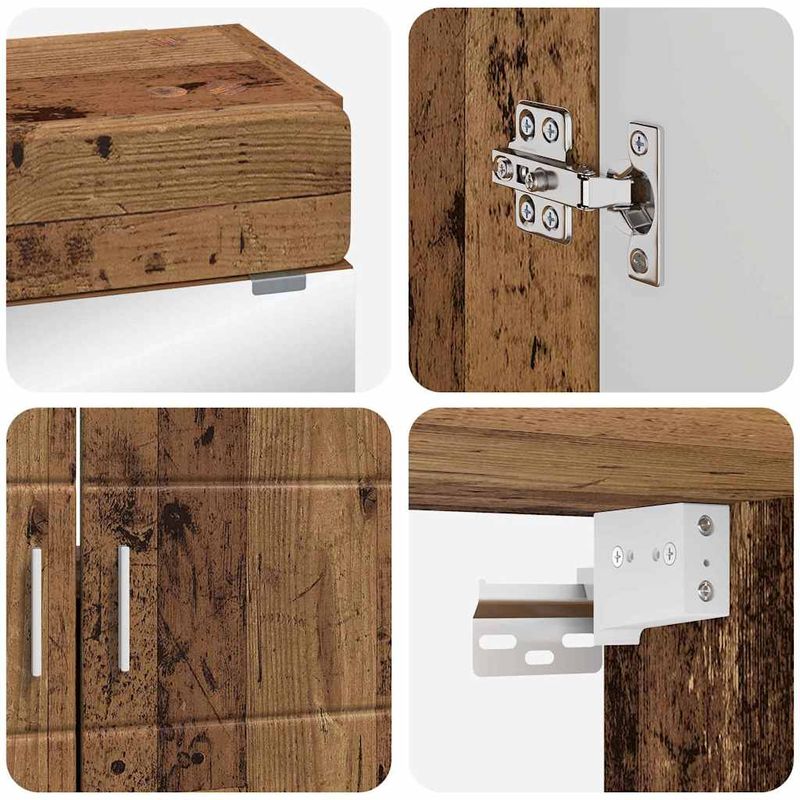 Casa si Gradina - Mobilier - Mobilier baie - Corpuri baie - Set de mobilier pentru baie TULUM Lemn vechi Lemn compozit - Infinity.ro