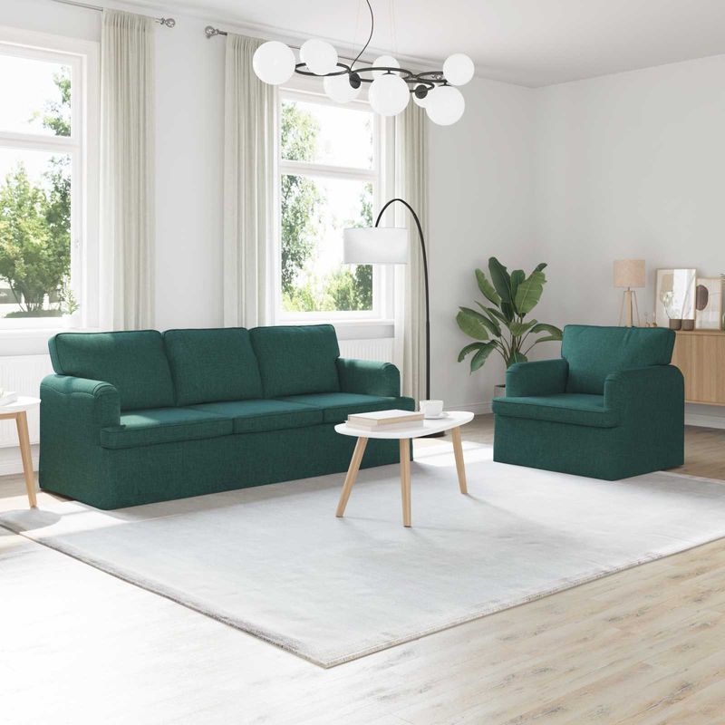 Casa si Gradina - Mobilier - Canapele si coltare - Canapele - Canapea 180cm 2 pcs Verde inchis Metal - Infinity.ro
