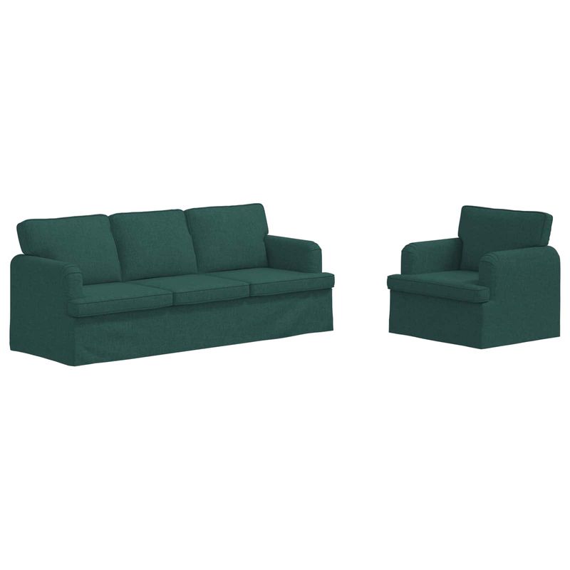 Casa si Gradina - Mobilier - Canapele si coltare - Canapele - Canapea 180cm 2 pcs Verde inchis Metal - Infinity.ro
