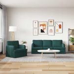 Casa si Gradina - Mobilier - Canapele si coltare - Canapele - Canapea 180cm 2 pcs Verde inchis Metal - Infinity.ro