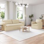 Casa si Gradina - Mobilier - Canapele si coltare - Canapele - Canapea 180cm 2 pcs Crem Metal - Infinity.ro