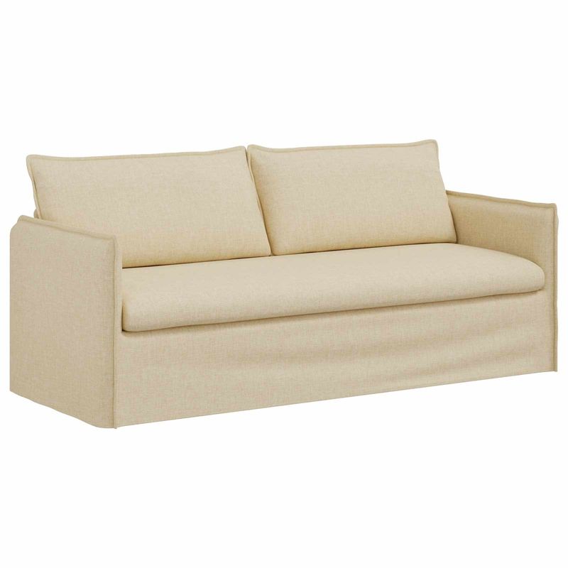 Casa si Gradina - Mobilier - Canapele si coltare - Canapele - Canapea 180cm 2 pcs Crem Metal - Infinity.ro
