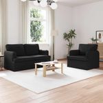 Casa si Gradina - Mobilier - Canapele si coltare - Canapele - Canapea 120cm 2 pcs Negru Metal - Infinity.ro