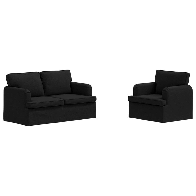 Casa si Gradina - Mobilier - Canapele si coltare - Canapele - Canapea 120cm 2 pcs Negru Metal - Infinity.ro