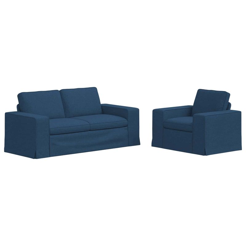 Casa si Gradina - Mobilier - Canapele si coltare - Canapele - Canapea 140cm 2 pcs albastru Metal - Infinity.ro