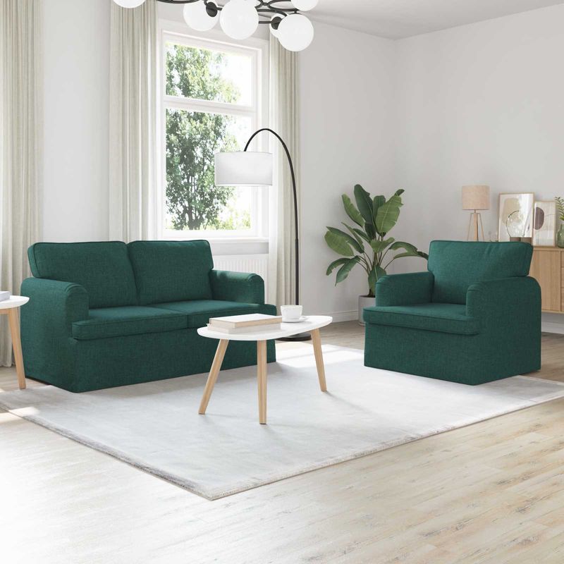 Casa si Gradina - Mobilier - Canapele si coltare - Canapele - Canapea 120cm 2 pcs Verde inchis Metal - Infinity.ro