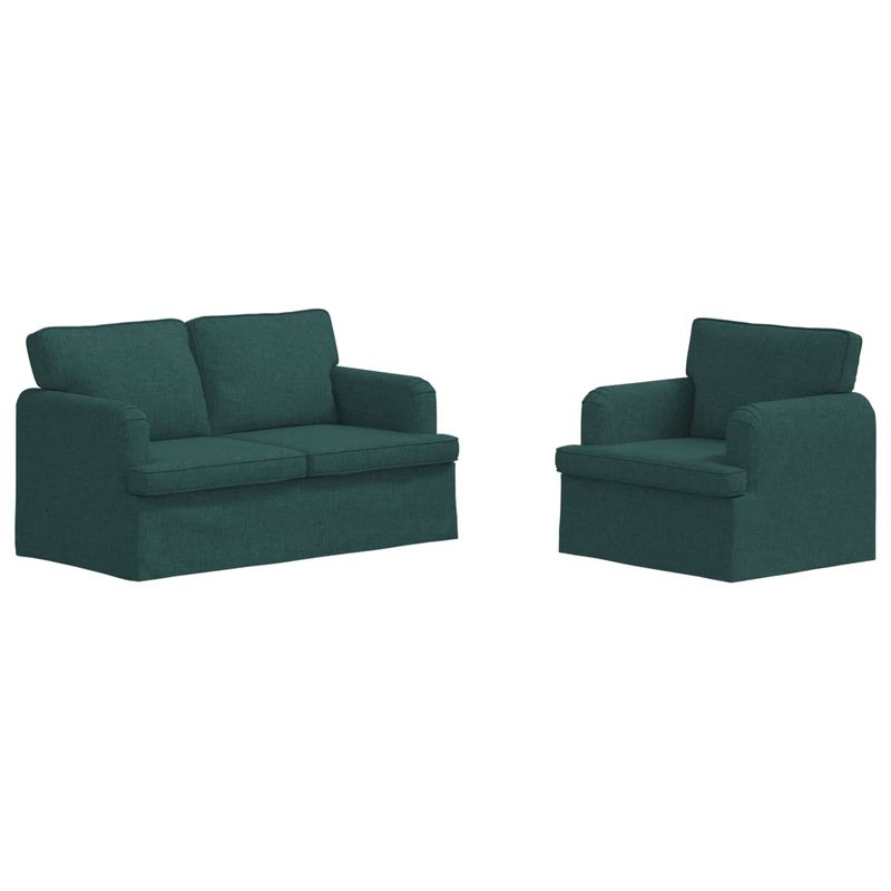 Casa si Gradina - Mobilier - Canapele si coltare - Canapele - Canapea 120cm 2 pcs Verde inchis Metal - Infinity.ro