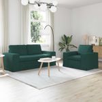 Casa si Gradina - Mobilier - Canapele si coltare - Canapele - Canapea 140cm 2 pcs Verde inchis Metal - Infinity.ro