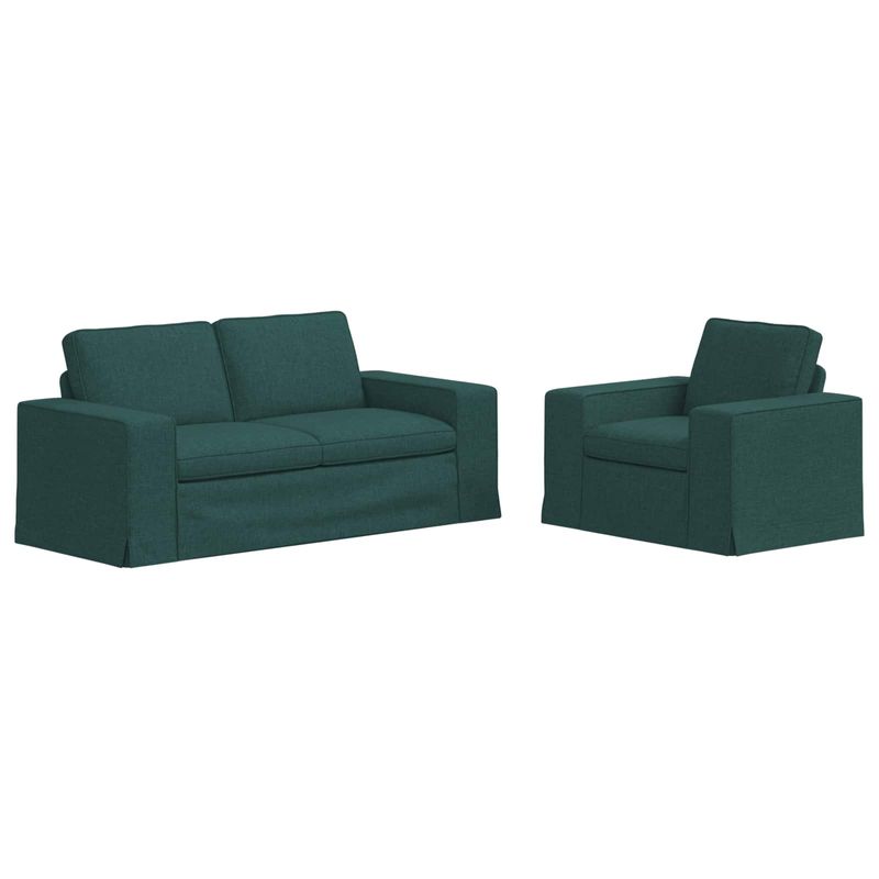 Casa si Gradina - Mobilier - Canapele si coltare - Canapele - Canapea 140cm 2 pcs Verde inchis Metal - Infinity.ro