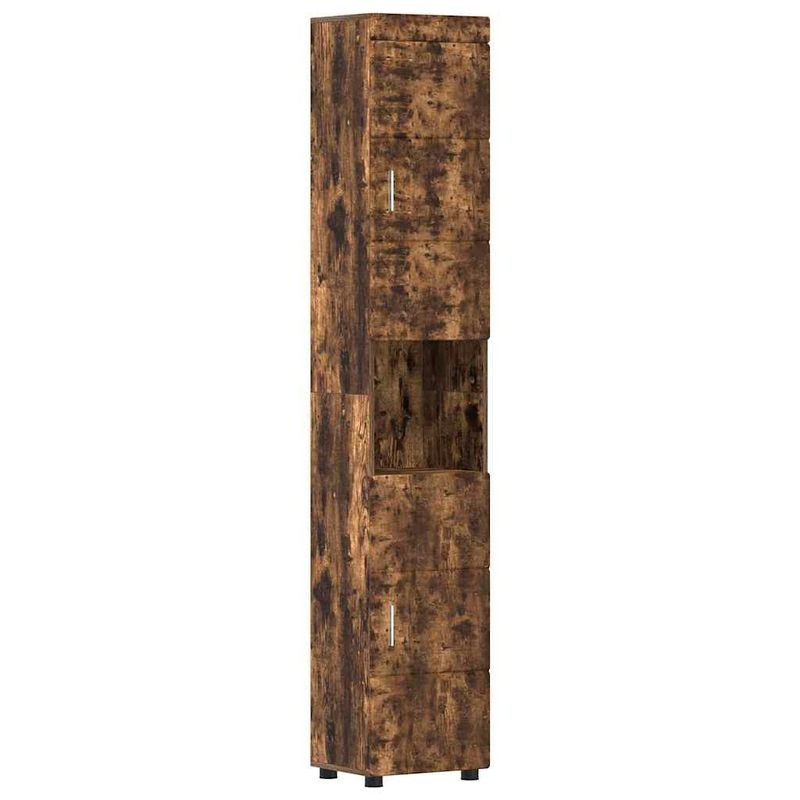 Casa si Gradina - Mobilier - Mobilier baie - Corpuri baie - Set de mobilier pentru baie TULUM Stejar fumuriu Lemn compozit - Infinity.ro