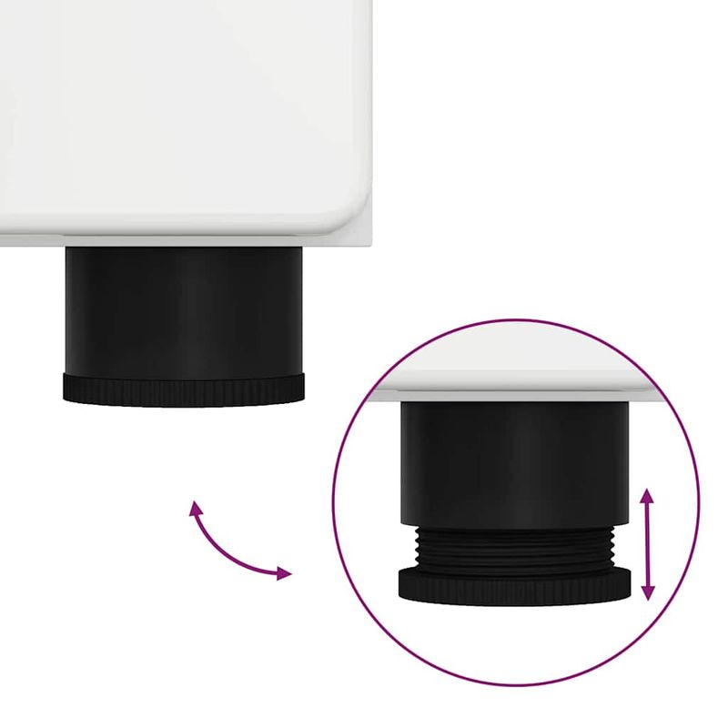 Casa si Gradina - Mobilier - Mobilier baie - Corpuri baie - Set de mobilier pentru baie TULUM Alb lucios Lemn compozit - Infinity.ro