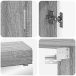Casa si Gradina - Mobilier - Mobilier baie - Corpuri baie - Set de mobilier pentru baie TULUM Gri Sonoma Lemn compozit - Infinity.ro