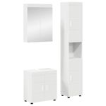 Casa si Gradina - Mobilier - Mobilier baie - Corpuri baie - Set de mobilier pentru baie cu raft TULUM Alb Lemn compozit - Infinity.ro