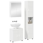 Casa si Gradina - Mobilier - Mobilier baie - Corpuri baie - Set de mobilier pentru baie cu raft TULUM Alb Lemn compozit - Infinity.ro