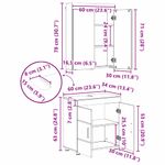 Casa si Gradina - Mobilier - Mobilier baie - Corpuri baie - Set de mobilier pentru baie cu raft TULUM Alb Lemn compozit - Infinity.ro