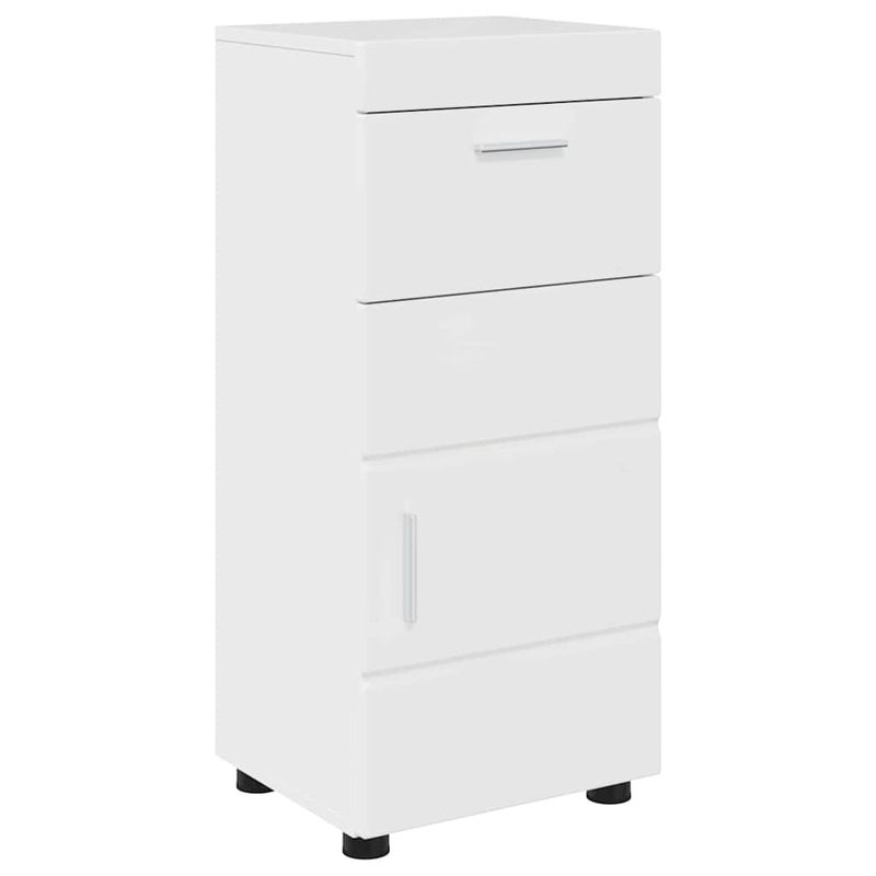 Casa si Gradina - Mobilier - Mobilier baie - Corpuri baie - Set de mobilier pentru baie TULUM Alb lucios Lemn compozit - Infinity.ro