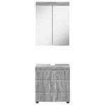 Casa si Gradina - Mobilier - Mobilier baie - Corpuri baie - Set de mobilier pentru baie TULUM Gri Sonoma Lemn compozit - Infinity.ro