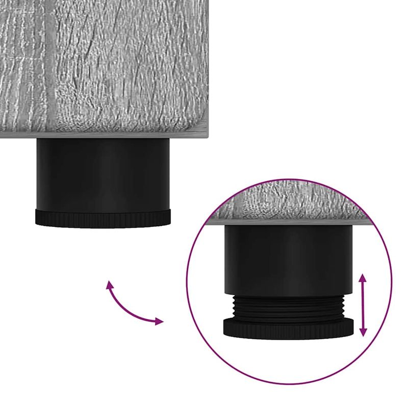 Casa si Gradina - Mobilier - Mobilier baie - Corpuri baie - Set de mobilier pentru baie TULUM Gri Sonoma Lemn compozit - Infinity.ro