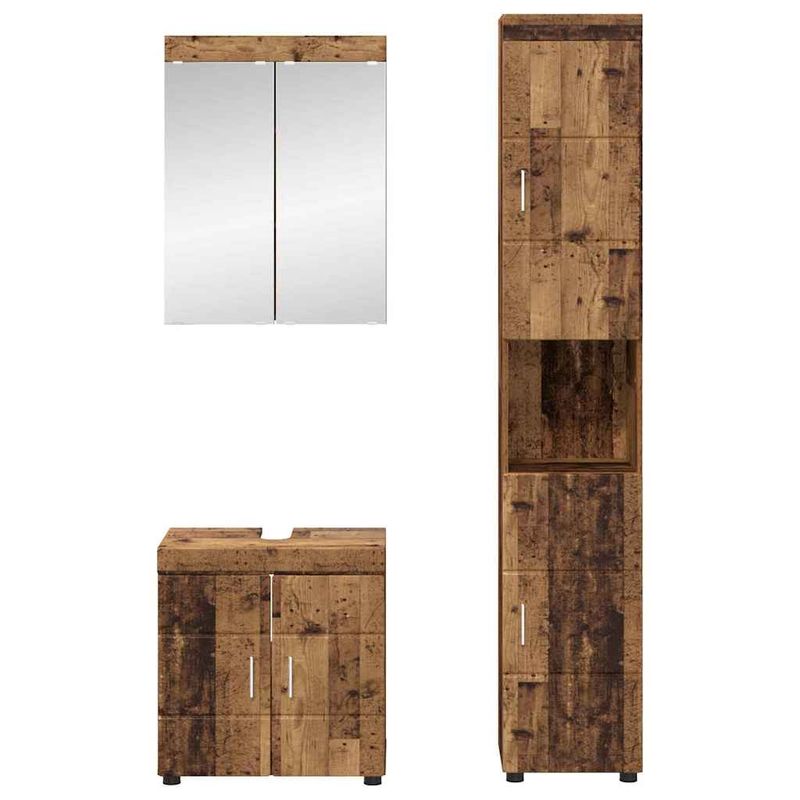 Casa si Gradina - Mobilier - Mobilier baie - Corpuri baie - Set de mobilier pentru baie TULUM Lemn vechi Lemn compozit - Infinity.ro