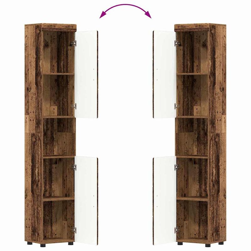 Casa si Gradina - Mobilier - Mobilier baie - Corpuri baie - Set de mobilier pentru baie TULUM Lemn vechi Lemn compozit - Infinity.ro